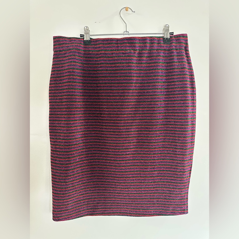 Trina Turk Striped shimmer Multicolor skirt